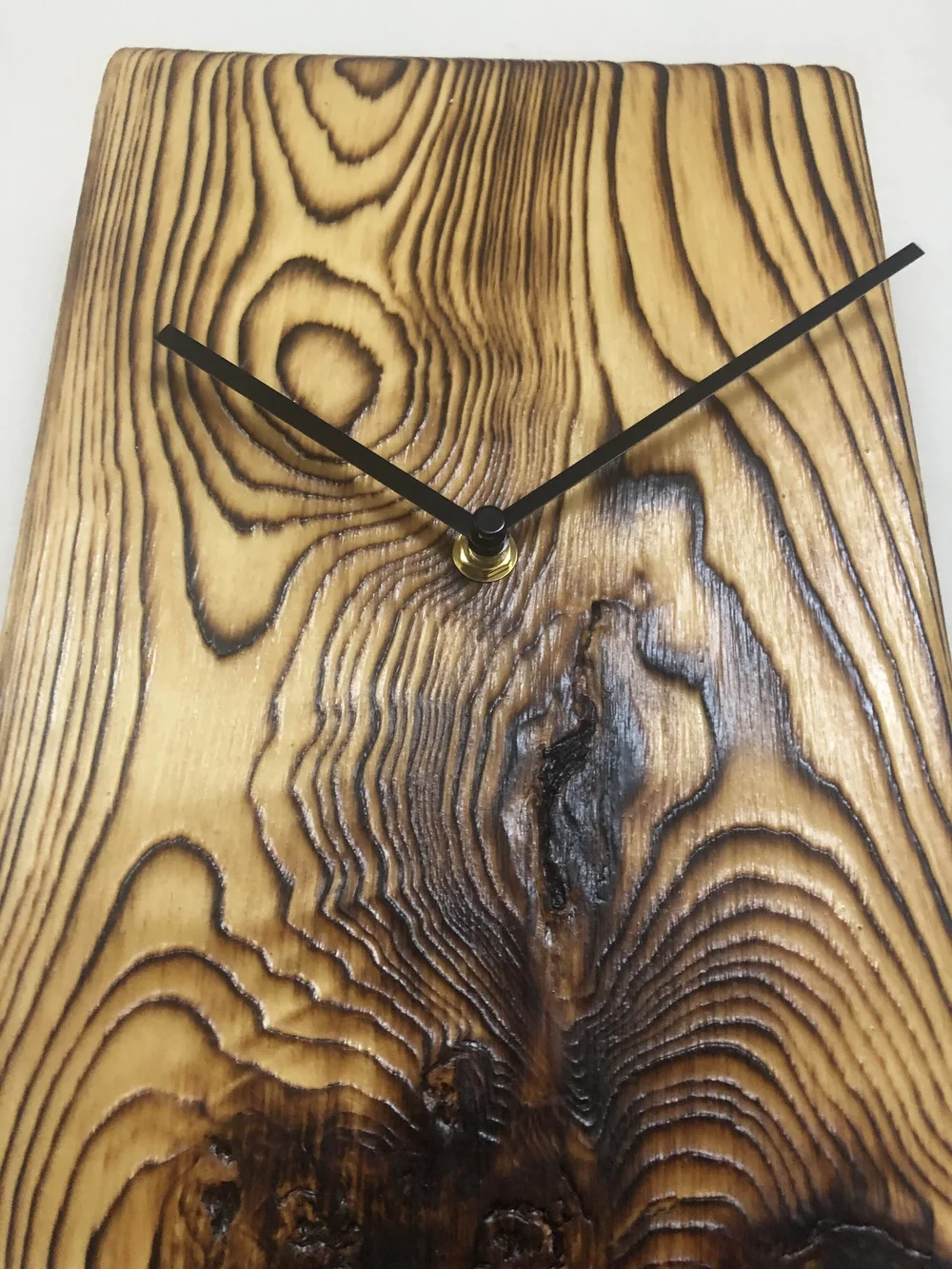 Shou Sugi Ban Wood Pendulum Clock Art - Georgie 0001 — Korzen Designs